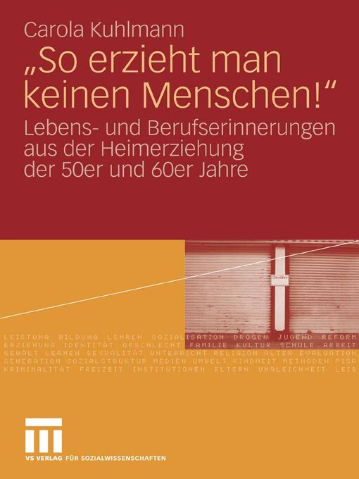 Title details for "So erzieht man keinen Menschen!" by Carola Kuhlmann - Available